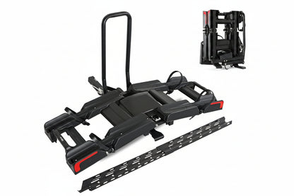 200lbs EBike Rack with Ramp for 2 E-Bikes, Hitch EBike Rack for Cars — OMOTOR