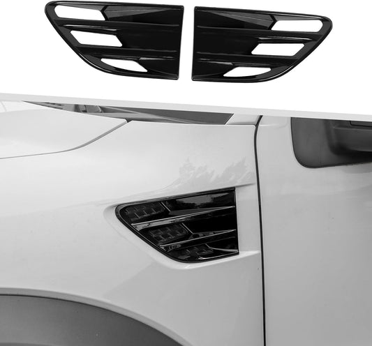 Jimen Fit for Ford F-150 SVT Raptor 2009-2014, 2PCS Car Side Fender Vent Cover Trim (Black)