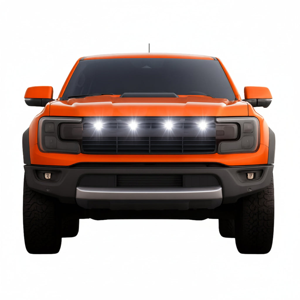 4Pcs Amber LED Front Grille Lights Compatible with 2022-2025 Ford Next-Gen Ranger Raptor