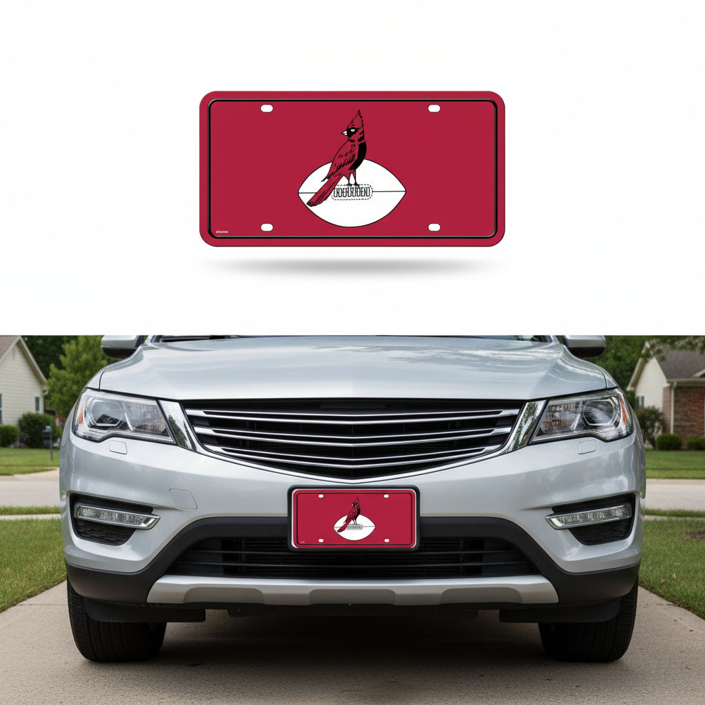 Rico Industries NFL Football Modern Retro Metal Auto Tag 6" x 12" - Great for Truck/Car/SUV