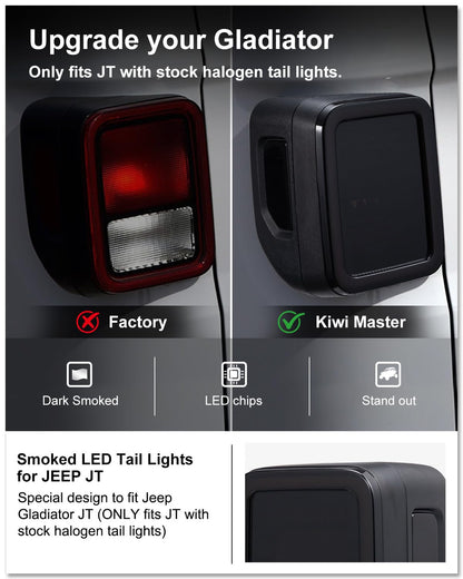 LED Tail Lights for 2020-2026 Jeep Gladiator JT