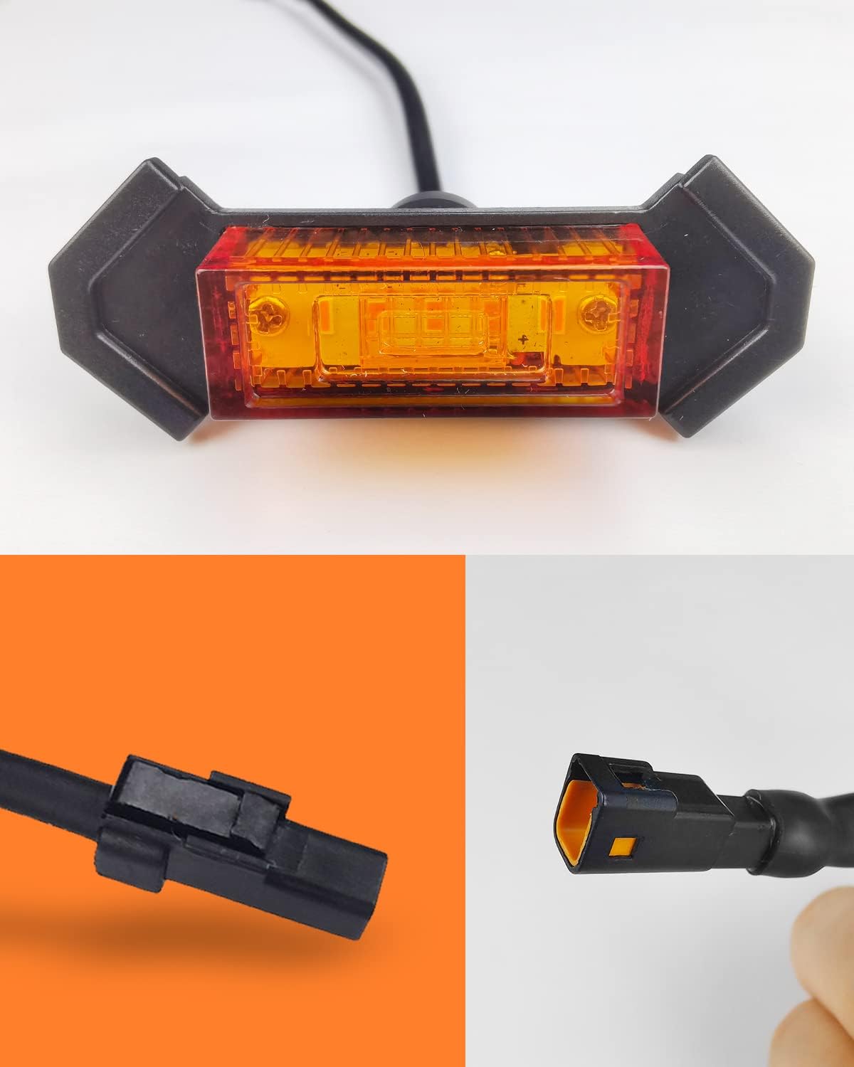OXILAM LED Grille Lights 4 PCS with Fuse Adaptor for Tacoma TRD PRO 2016-2023 OEM Front Grille, Amber Shell with Amber Light, (Amber Yellow)