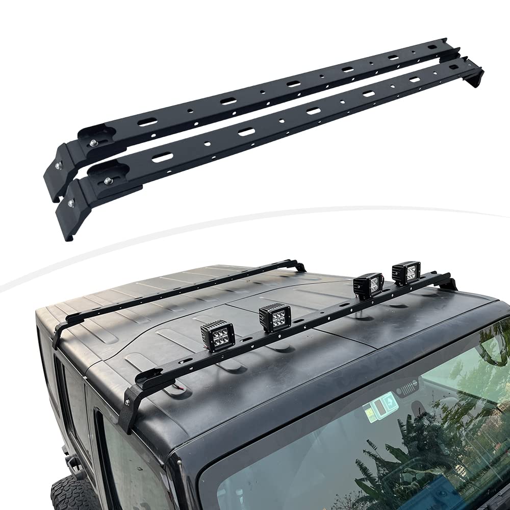 Max Loading 420-POUND Heavy Duty Roof Rack Cross Bars Fit for Jeep Wrangler JL JK Gladiator JT 2007-2024,(2 & 4 Door) Steel Crossbars Rooftop Cargo Bag Kayak Bike Carrier