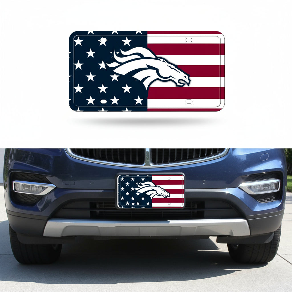 Rico Industries NFL Football USA Metal Auto Tag 6" x 12" - Great for Truck/Car/SUV