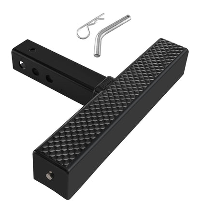 Hitch Step for 2” Receivers, Strong Steel Construction Rust Resistant Powder Coated Finish with Hitch Pin, 600lbs Maximum Load - OMOTOR