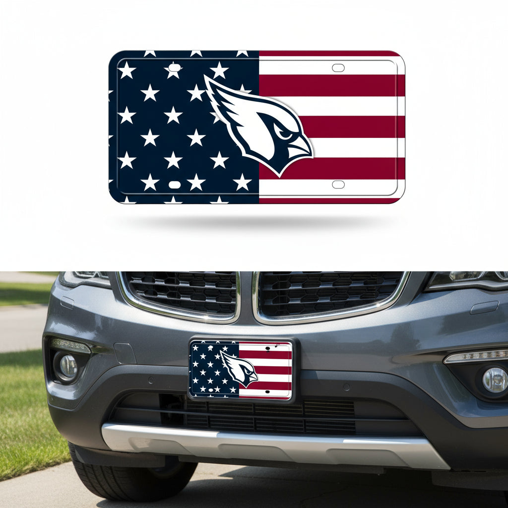 Rico Industries NFL Football USA Metal Auto Tag 6" x 12" - Great for Truck/Car/SUV