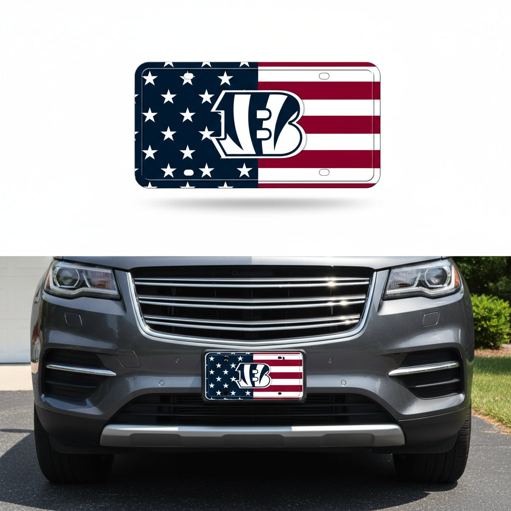 Rico Industries NFL Football USA Metal Auto Tag 6" x 12" - Great for Truck/Car/SUV