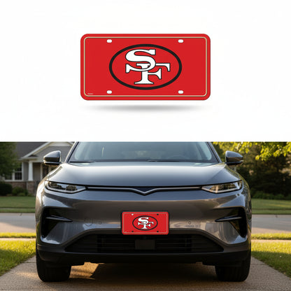 Rico Industries NFL Football Modern Retro Metal Auto Tag 6" x 12" - Great for Truck/Car/SUV