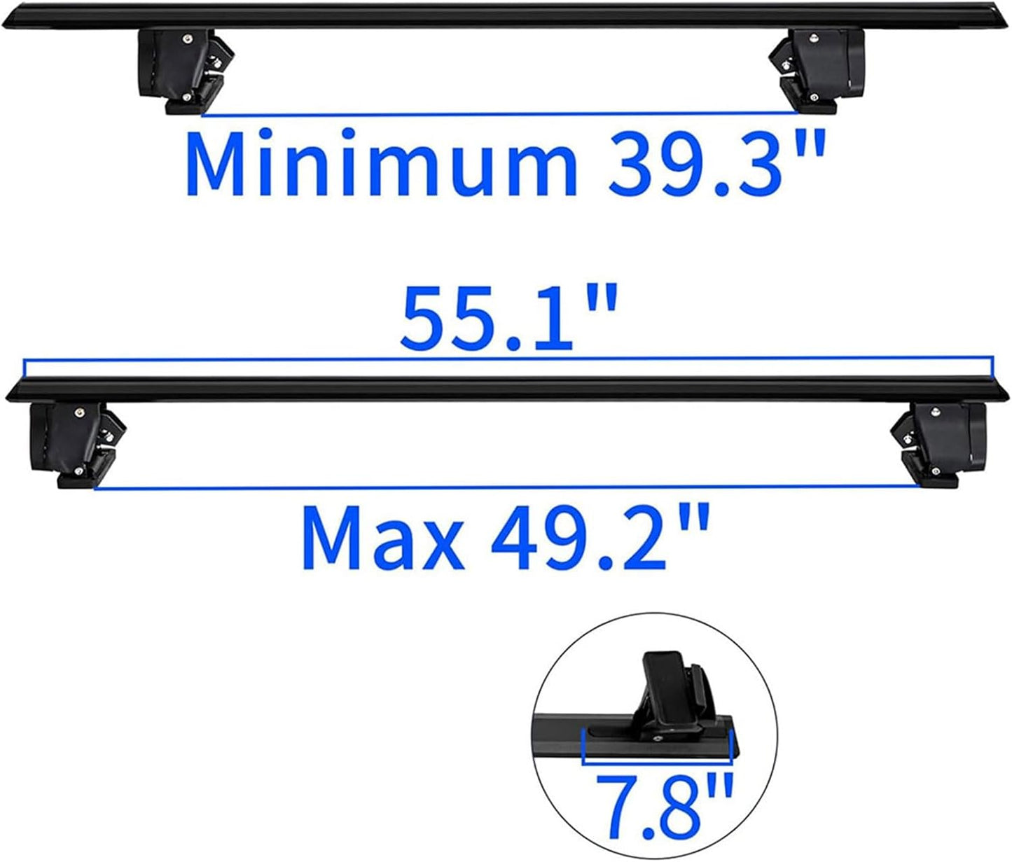 Without Roof Rail Rack Lockable Roof Rack Cross Bars Fit for Dodge Durango 2011-2024 2025 Crossbars Rooftop Luggage Cargo Carrier