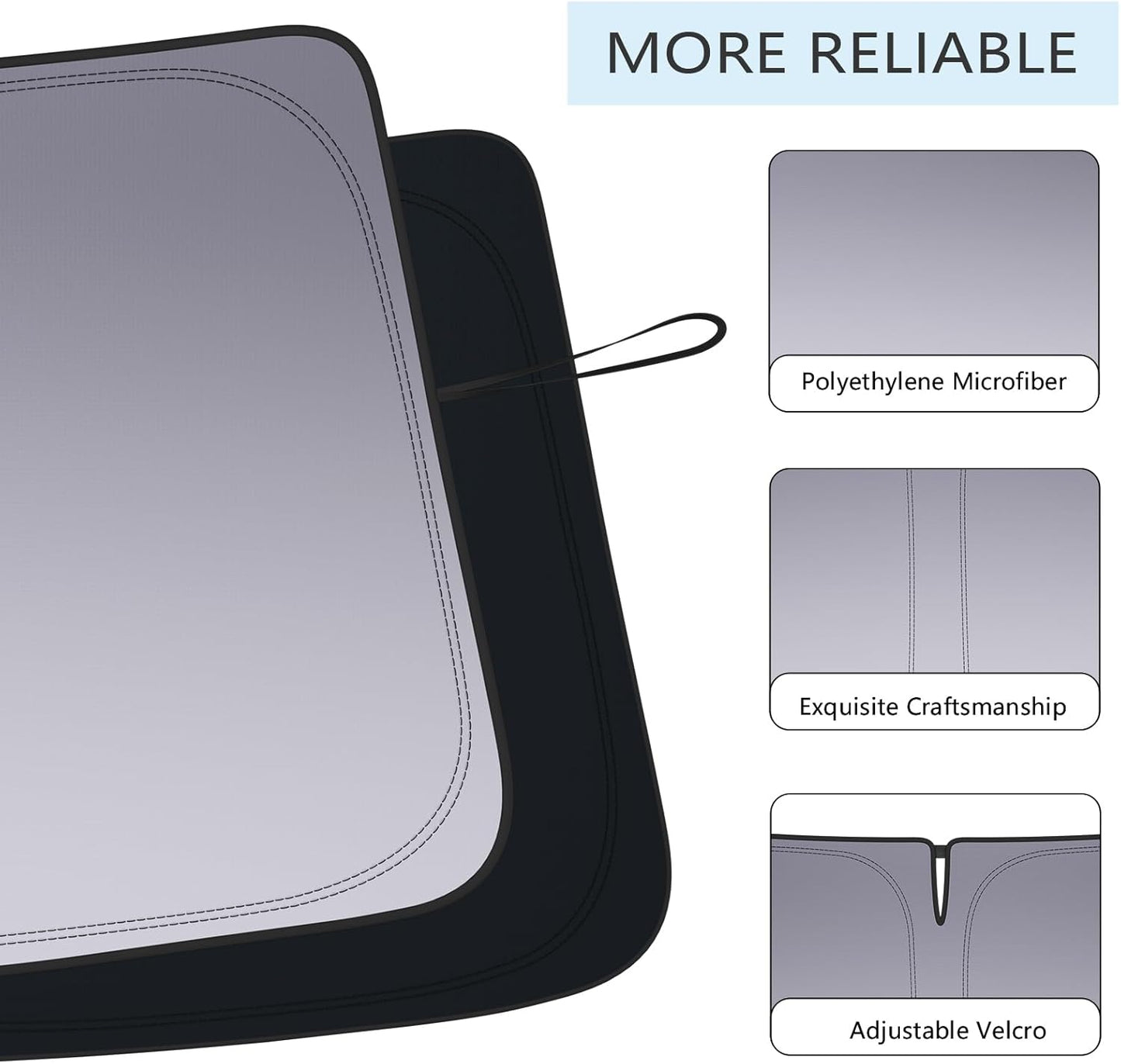 Windshield Sun Shade for Toyota Tundra 2014-2021, Custom Fit Foldable Front Window Sunshade Sun Visor Protector, Block UV Rays Keep Your Car Cooler