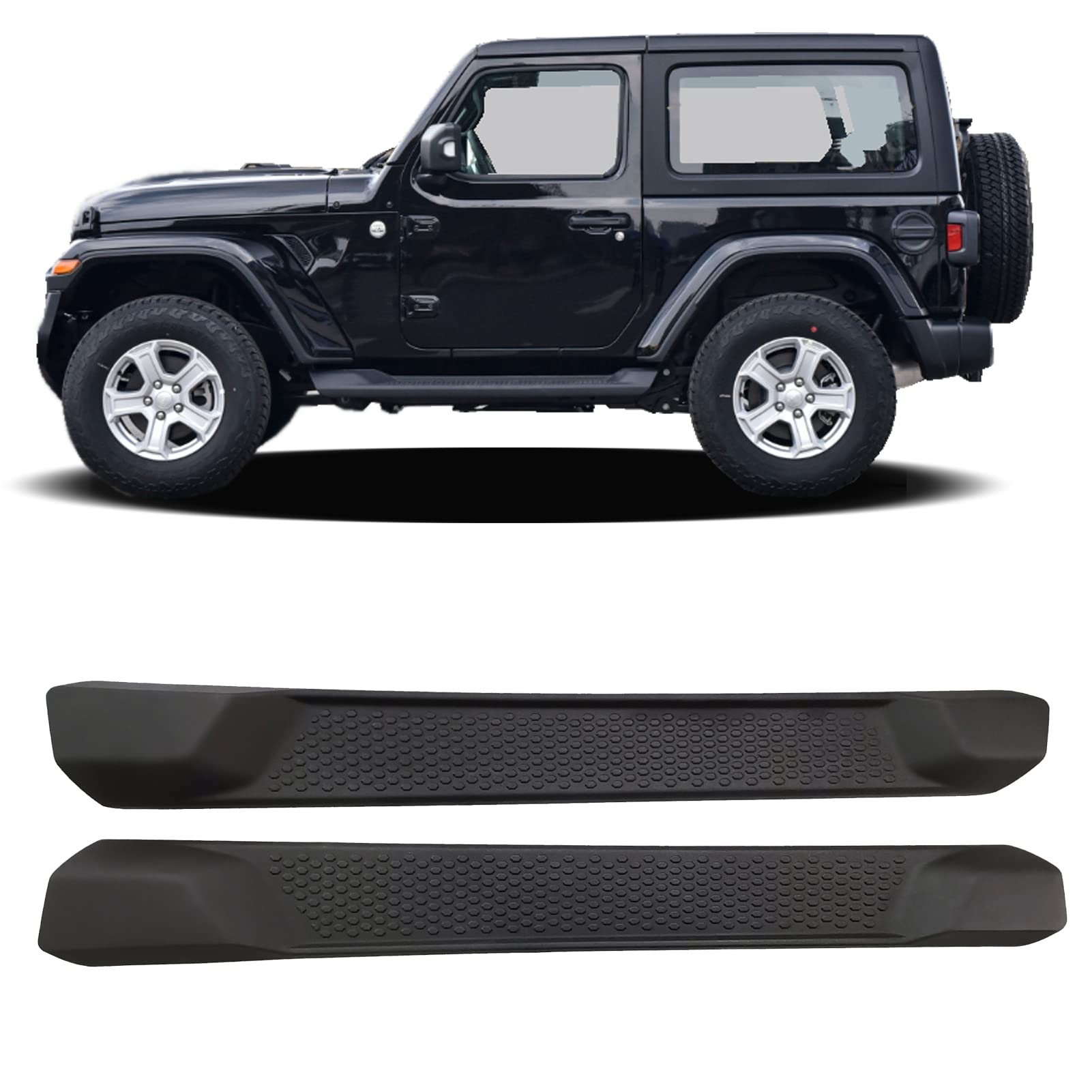 Running Boards Drop Side Steps Bars for 2007-2017 Jeep Wrangler JK 2 Door