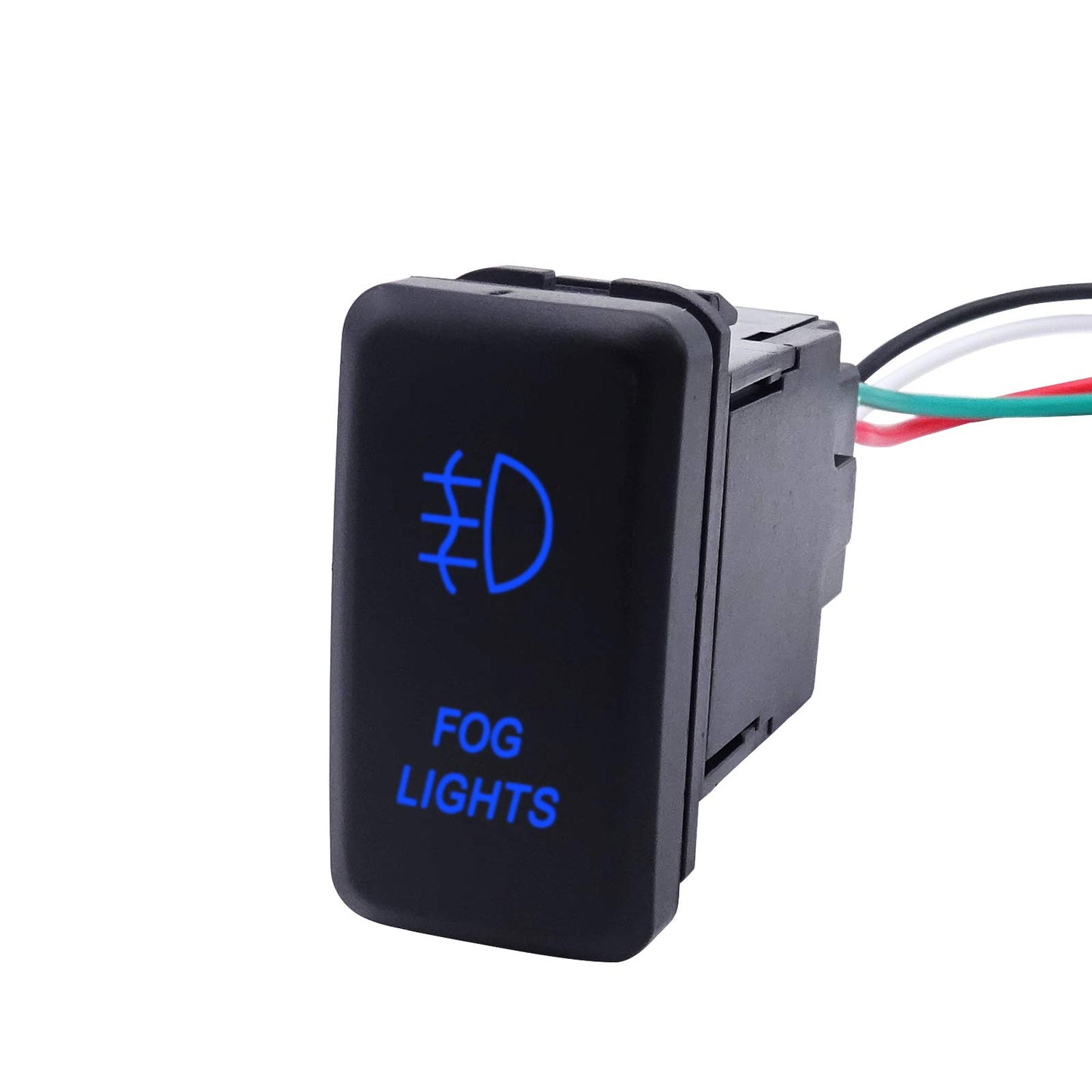 WeiSen Push Switch with Fog Lights Symbol Blue Backlight ON-Off with Connector Wire Kit Compatible with Toyota
