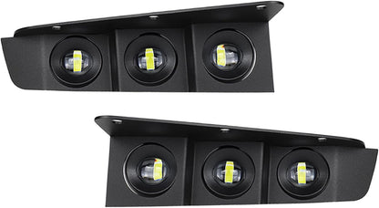 LED Fog Lights for Ford Bronco 2021 2022 2023 2/4 Door, Front Bumper Fog Lamps with Bracket, Daytime Running Light Accessories (White Light)