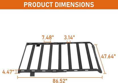 Roof Rack Full Length Cargo Carrier Basket Cross Bars for Ford Bronco 2-Door Hardtop  2021-2026  (Exclude Bronco Sport)