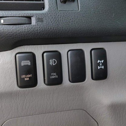 WeiSen Push Switch with Fog Lights Symbol Blue Backlight ON-Off with Connector Wire Kit Compatible with Toyota