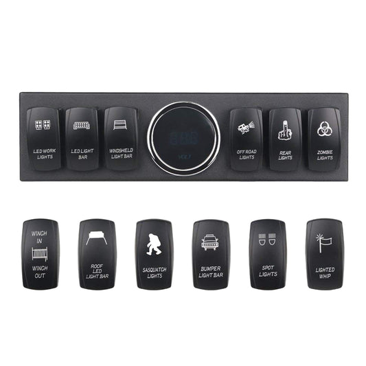 6 Gang Rocker Switch Panel Pod Compatible with Jeep Wrangler JK JKU 2007-2018