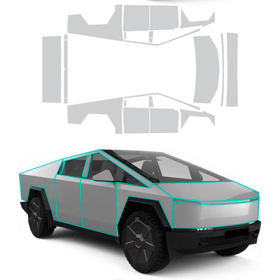 Entire Set PPF Gloss Clear Precut Car Paint Protective Film For Tesla Cybertruck 2024