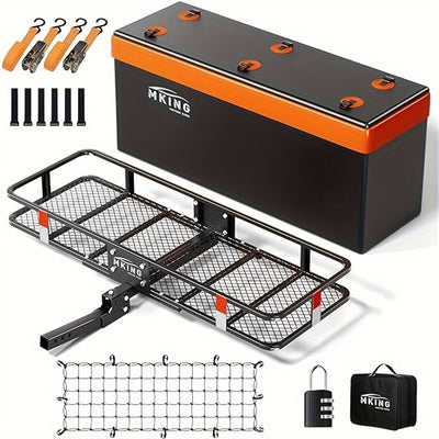HeavyDuty Foldable Hitch Cargo Carrier with Waterproof Bag