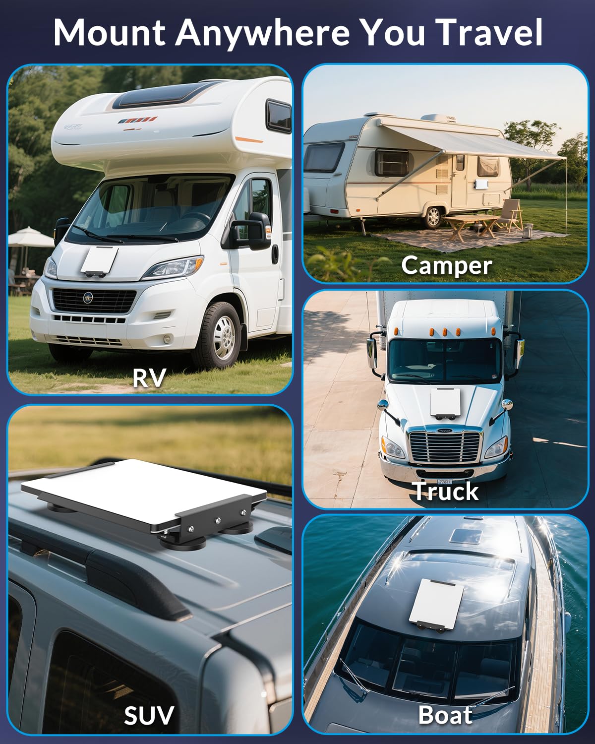 Starlink Mini Magnetic Roof Car Mount, Aluminum Frame Protective for RV,Camper Van, SUV, Boat
