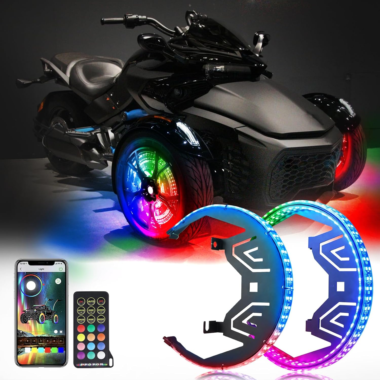 Wheel Ring Lights fit for All Cam-Am Spyder Models 2017-2024