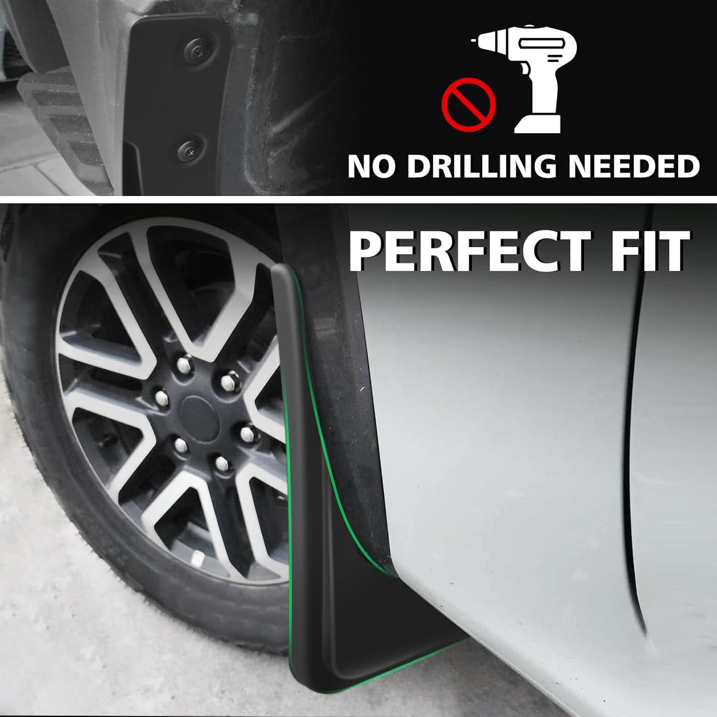 Mud Flaps Splash Guards Compatible with Ford Ranger XL, XLT, Lariat 2024 - 2026 (Won't Fit Raptor)