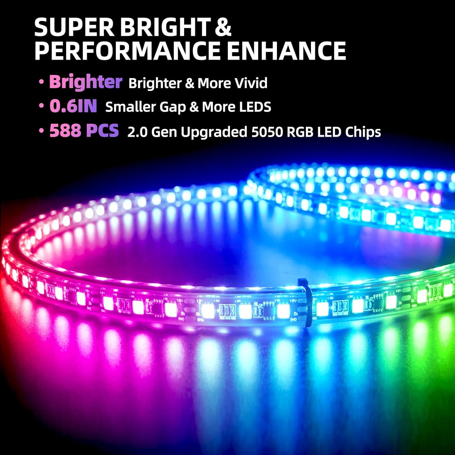 Tavaray 4PCS 14" Double Sided RGB LED Wheel Ring Lights with APP & Remote Control, 178+DIY Dynamic Modes w/Turn Signal Braking and Reverse Function Wheel Lights for Trucks Pickups Cars Offroad