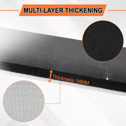 Sound Deadening Hardtop Headliner Kit Compatible with Jeep Wrangler JL 2018-2025 Roof Insulation | 18mm Heat & Noise Shield | NO ROOF Removal | Clip + High-Temp Adhesive (4-Door)