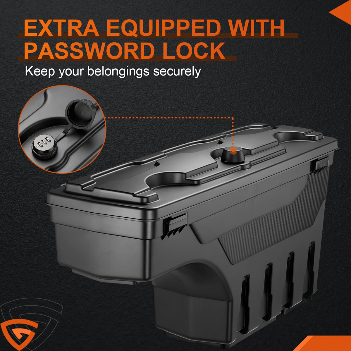 Truck Bed Swing Toolbox for Ford F-150 2015-2025, 30L