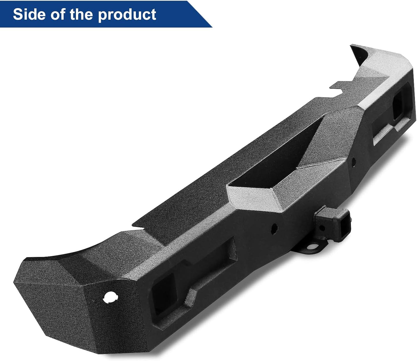 Off road Front Rear Bumper Fit for Ford Bronco 2021 2022 2023 2024 2025 with 6 Lights D-Rings Hitch Receiver Sensor Holes Steel Front Rear Bumper Not for Bronco Sport