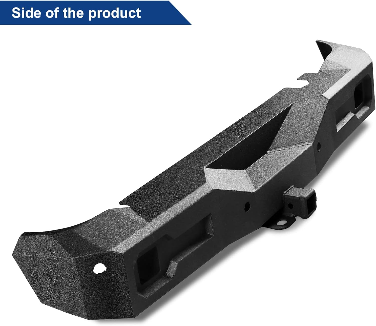 Off road Front Rear Bumper Fit for Ford Bronco 2021 2022 2023 2024 2025 with 6 Lights D-Rings Hitch Receiver Sensor Holes Steel Front Rear Bumper Not for Bronco Sport