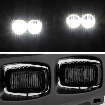 AKKON -Fits 2021-2025 Ford F150 Raptor LED Driving Bumper Fog Lights Pair Left+Right w/Wire Harness Bracket Power Switch