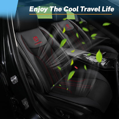 Cooling Car Seat Cushion Front Seat,12V Cooling Seat Cover for Car with 10 Fans,Rapid Cooling with Automatic Start and Pause Seat Cushion (Black)