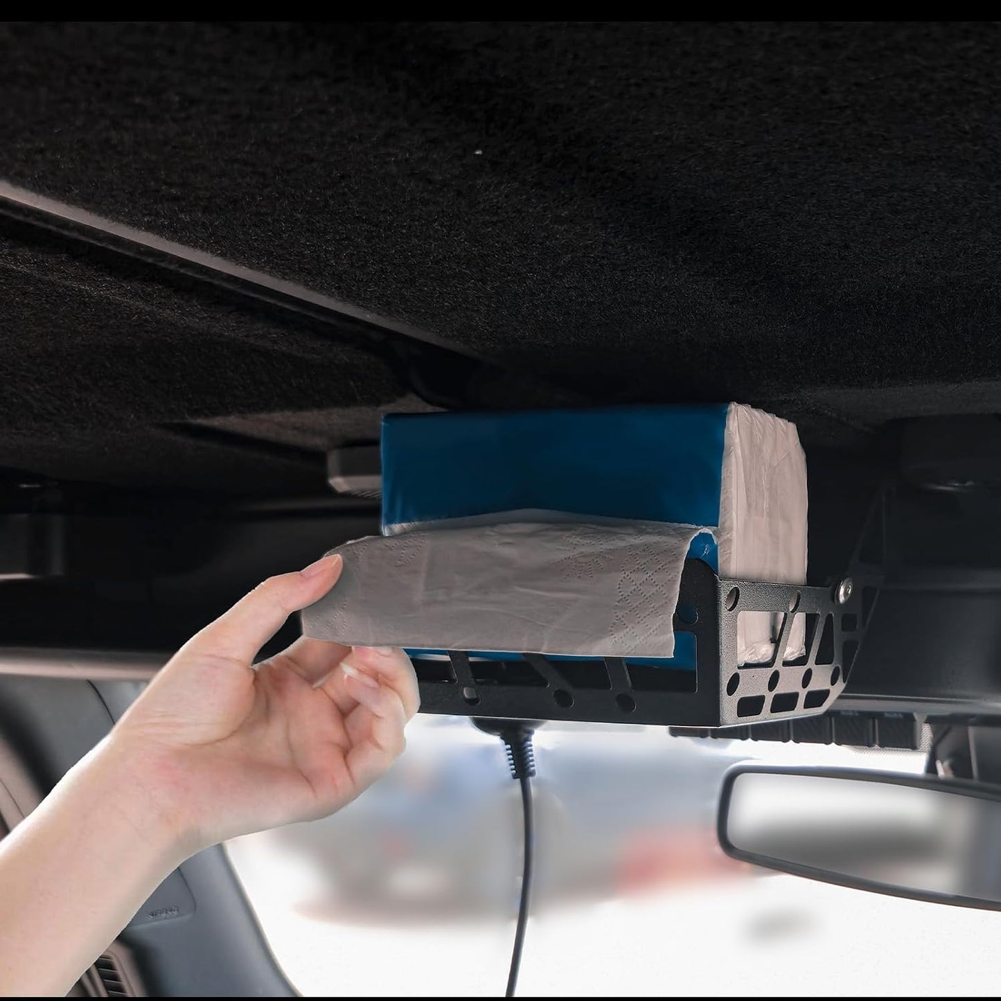 Tactical Organizer for Ford Bronco Accessories 2025 2021-2024, Overhead Organizer Storage Panel, Premium Manganese Steel Car Roof Control Panel Storage Basket Auto Accessories