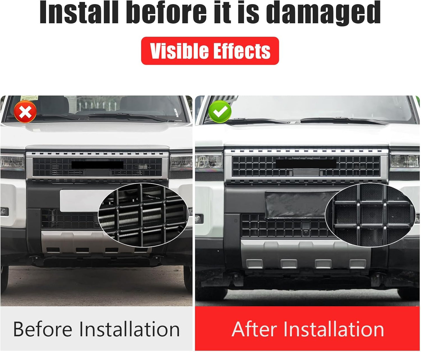 Front grill bug screen for 2024-2026 Toyota Land Cruiser 250&1958 Prado LC250 J250