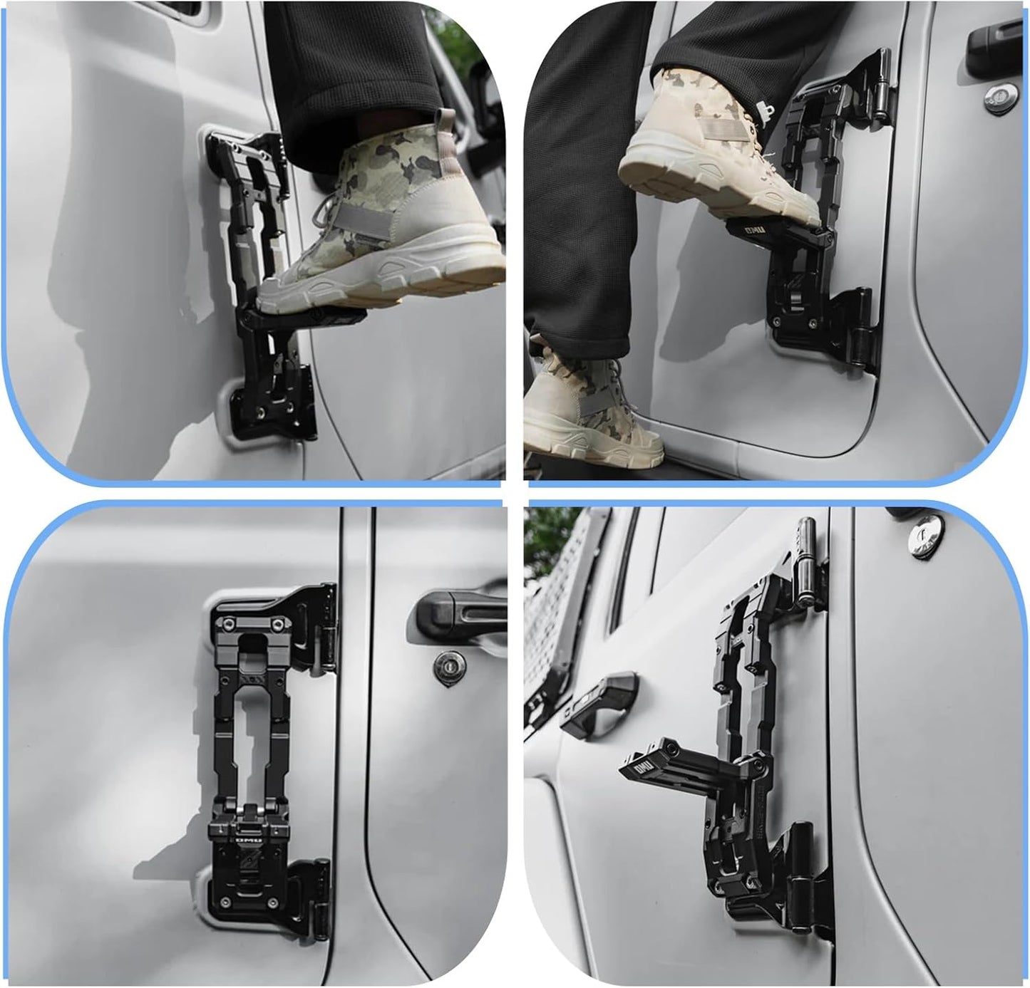 Aluminum Door Hinge Step Compatible with Jeep Wrangler JL JK JT