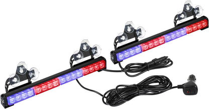32 LED Emergency Flashing Traffic Advisor Light Bar – 26 Flash Patterns, 2x16.8" Interior Safety Strobe Warning Light - OMOTOR