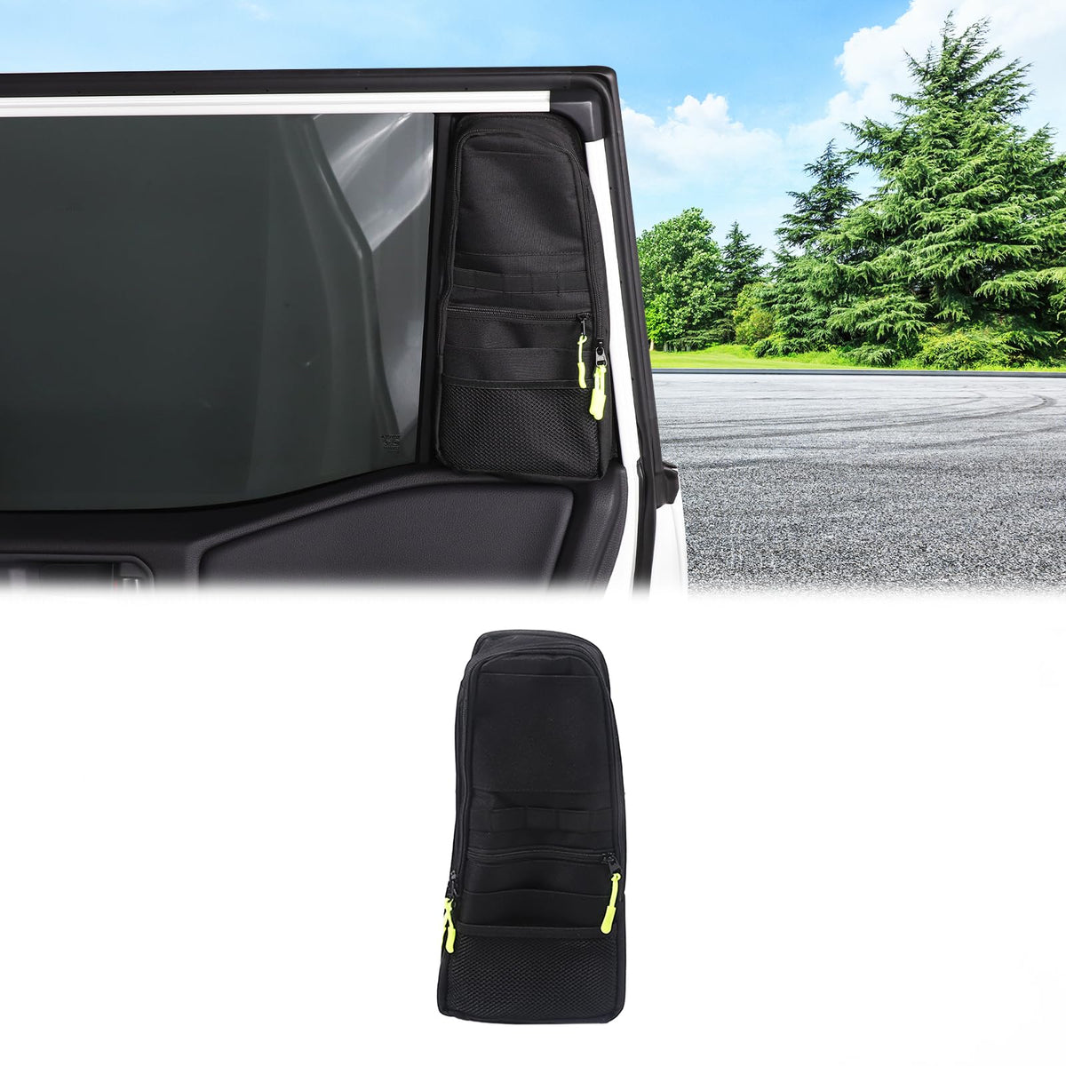 Rear Side Window Storage Bag Compatible with Toyota Land Cruiser Prado 250 J250 LC250/Lexus GX550 2024 2025+