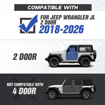 Steel Side Steps Nerf Bars For Jeep Wrangler JL 2018-2026 Jeep Wrangler JK JKU 2018-2023 Unlimited 2 Doors