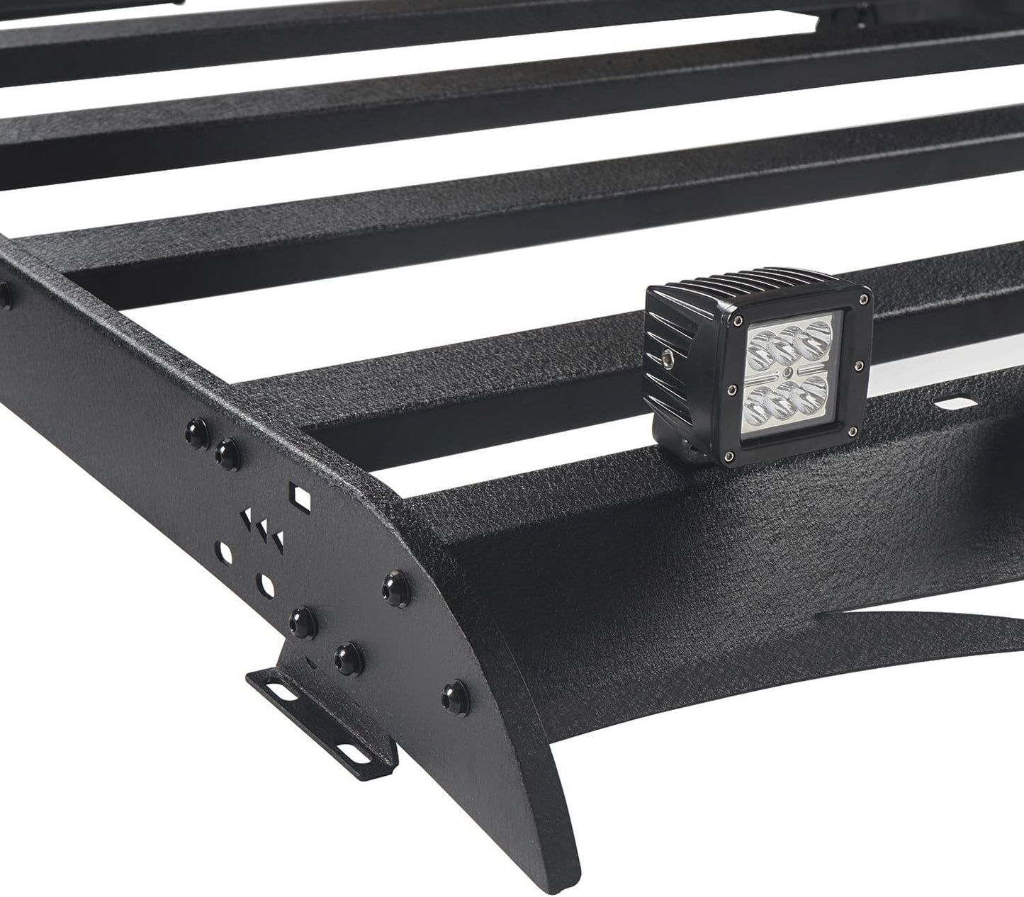 Roof Rack Steel Crossbars Cargo Carrier Basket with LED Lights for 2014-2021 Toyota Tundra Crewmax Pickup Truck