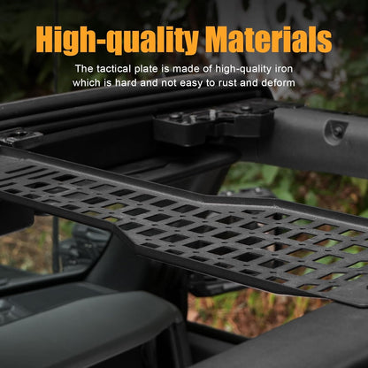 Overhead Molle Panel Compatible with Ford Bronco 2021 - 2024 4-Door Hardtop with Integrated LED Ceiling Light (Not fit Sport and 2-Door)