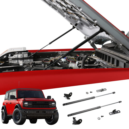 Front Bonnet Hood Lift Supports for Ford Bronco 2021-2026 2/4-Door (Carbon Steel Black)