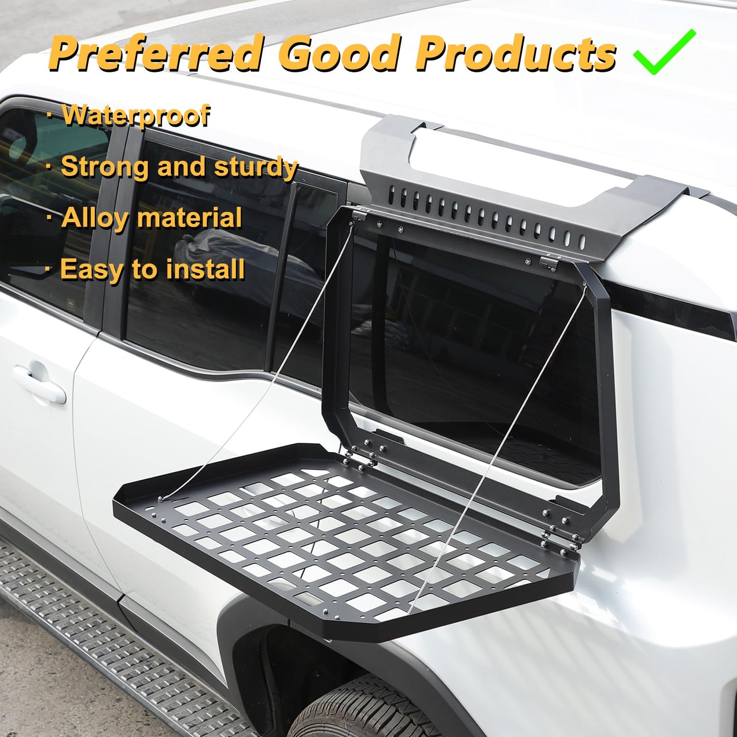 Rear Side Window Storage Molle Panel Compatible with Toyota Land Cruiser Prado 250 J250 LC250 2024 2025