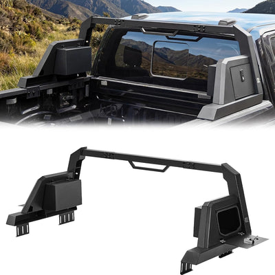 Roll Bar for Full Size Truck with Storage Lock Boxes Compatible with F150, F250, F350, Silverado, Sierra, Ram 1500 2500 3500, Tundra