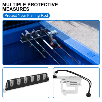 Adjustable Truck Bed Fishing Rod Holder for F150, Silverado, RAM, Tacoma