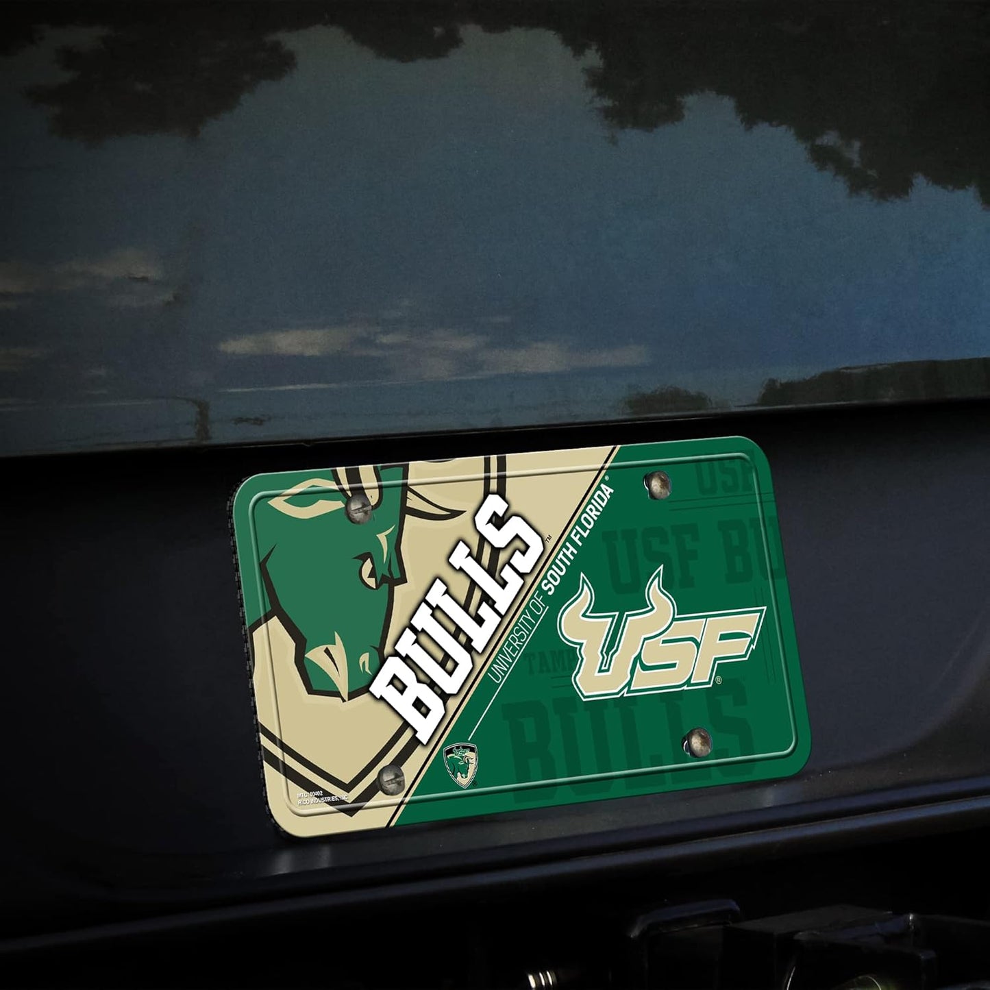 Rico Industries NFL Football USA Metal Auto Tag 6" x 12" - Great for Truck/Car/SUV