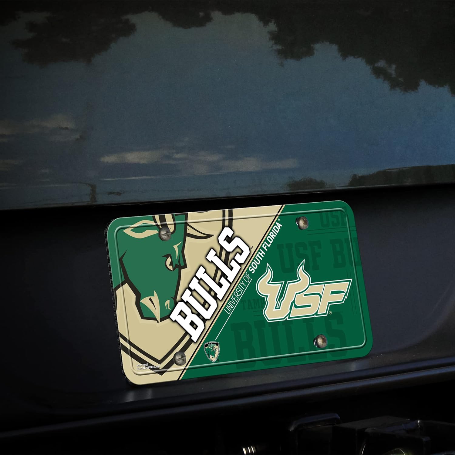 Rico Industries NFL Football USA Metal Auto Tag 6" x 12" - Great for Truck/Car/SUV