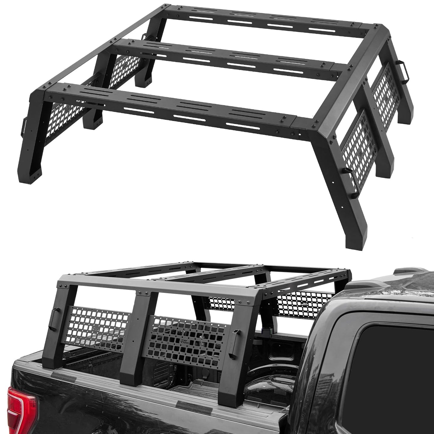 Overland Full Size Truck Bed Rack for Trucks Compatible with F150 F250 F350 Silverado Sierra Ram