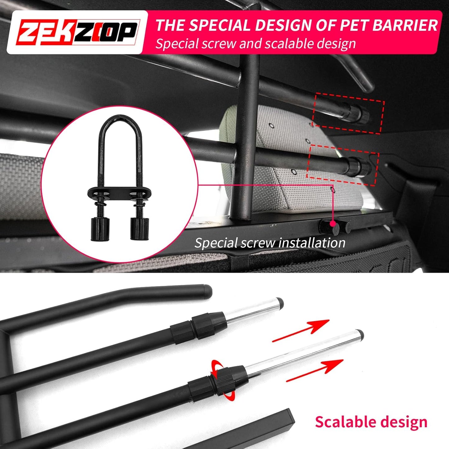 Heavy-Duty Carbon Steel Pet Barrier Compatible with 2025 2026 Toyota 4Runner
