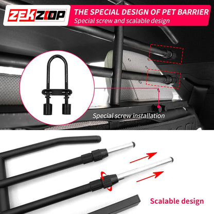 Heavy-Duty Carbon Steel Pet Barrier Compatible with 2025 2026 Toyota 4Runner