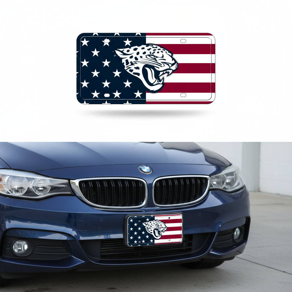 Rico Industries NFL Football USA Metal Auto Tag 6" x 12" - Great for Truck/Car/SUV